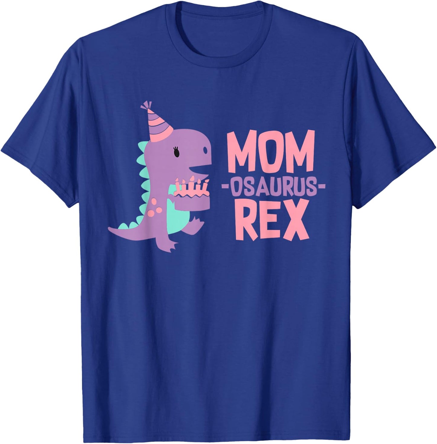 Mom Dinosaur Family Matching Birthday Girls Party Daughter T-Shirt - T-Shirt | Royal