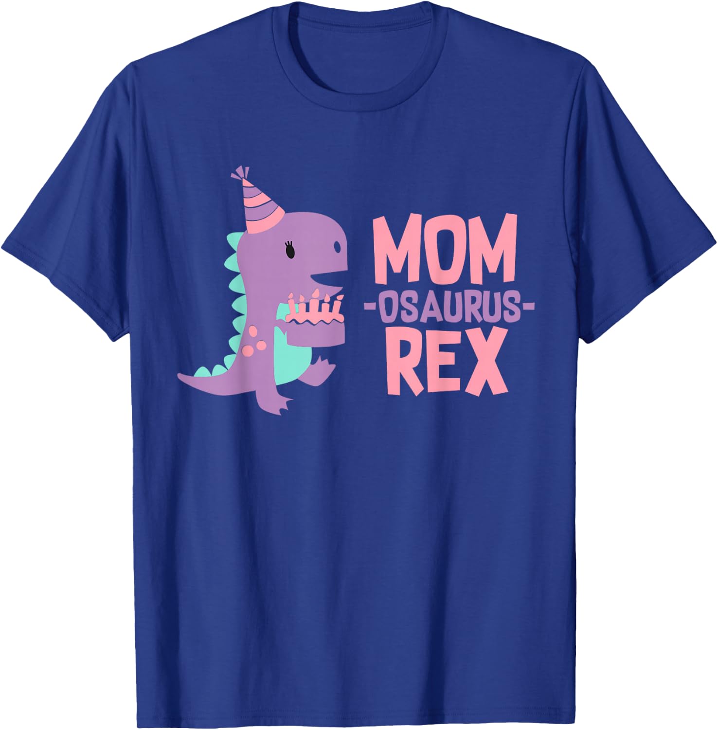 Mom Dinosaur Family Matching Birthday Girls Party Daughter T-Shirt - T-Shirt | Royal