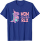 Mom Dinosaur Family Matching Birthday Girls Party Daughter T-Shirt - T-Shirt | Royal