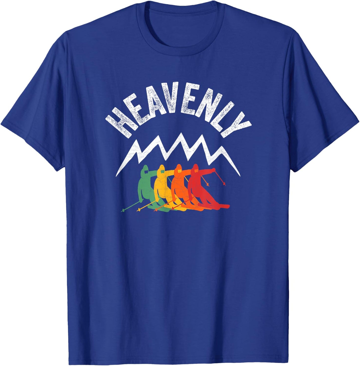 Ski Heavenly California Retro Skiing Lake Tahoe CA Skier T-Shirt - T-Shirt | Royal