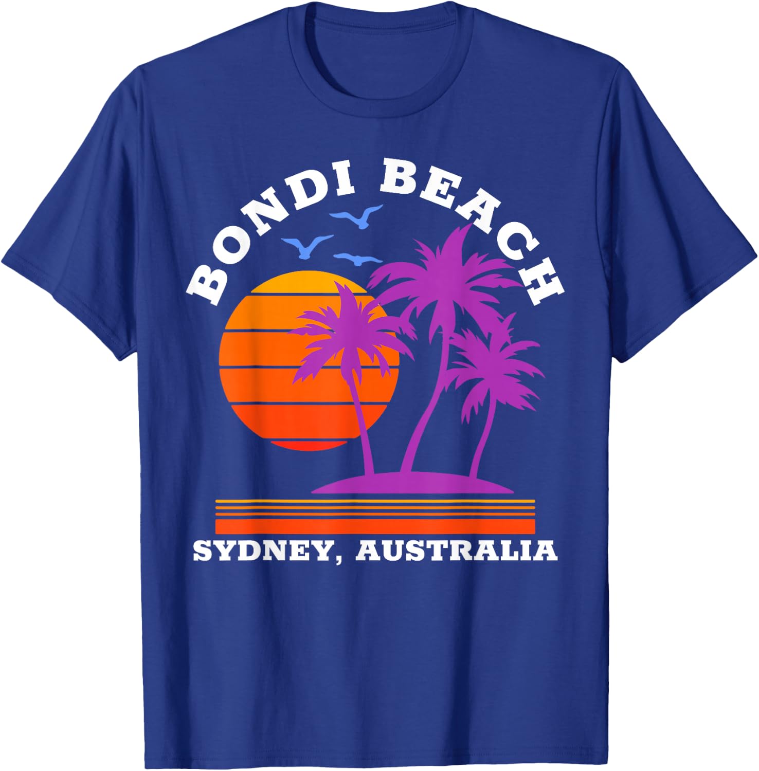 Bondi Beach Australia Retro T-Shirt - T-Shirt | Royal