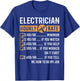 Funny Electrician Gifts - Electrician Hourly Rate T-Shirt - T-Shirt | Royal