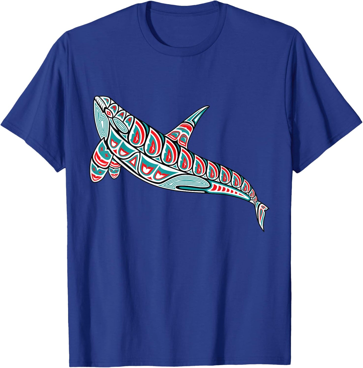 Orca Whale Native American Indian Pacific Northwest T-Shirt - T-Shirt | Royal