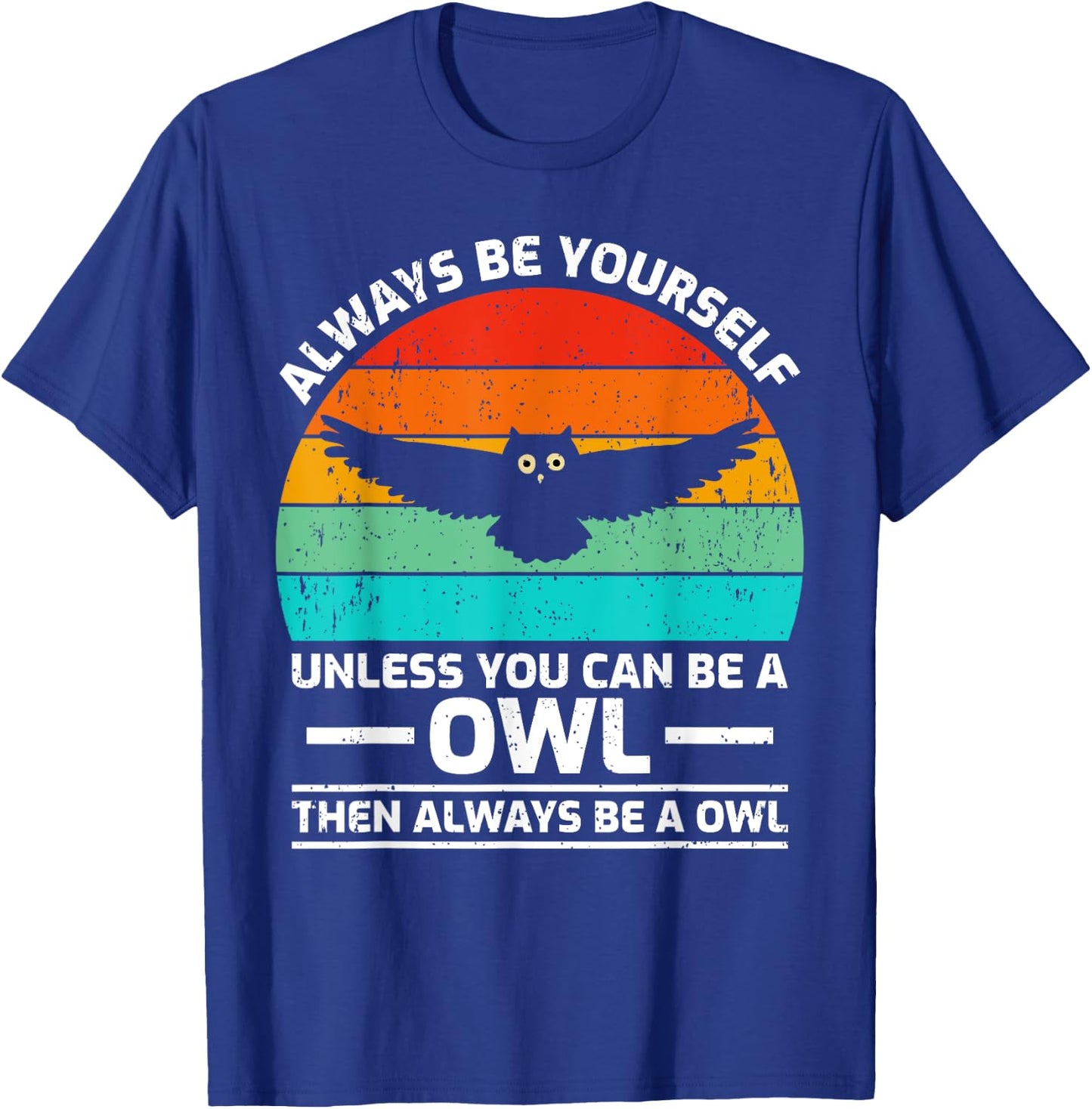 Vintage Owl Bird Lover Retro Cute Owl T-Shirt - T-Shirt | Royal