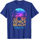 VENICE BEACH CALIFORNIA Retro Sunset Summer Vibes Aesthetic T-Shirt - T-Shirt | Royal