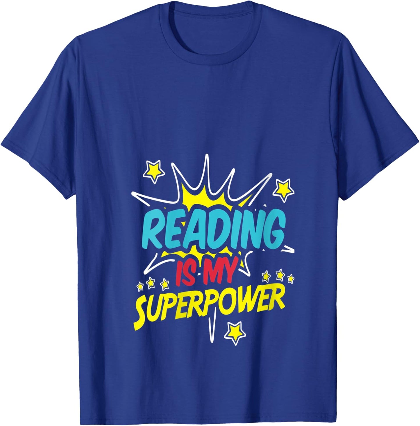 Reading Is My Superpower Book Nerd Funny Gift V-Neck T-Shirt - T-Shirt | Royal