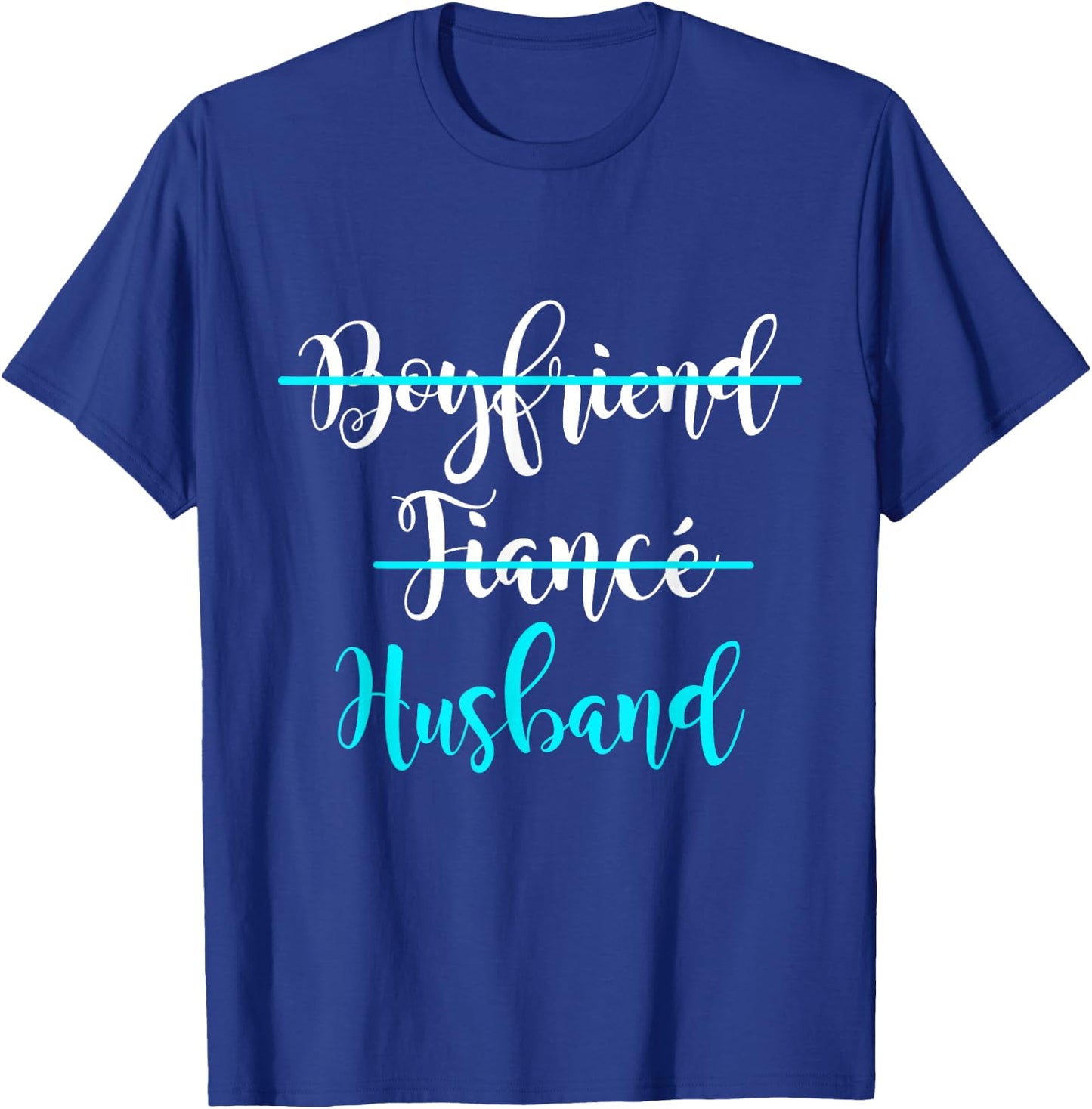 Boyfriend, Fiance, Husband Shirt Groom Wedding Gift Couple T-Shirt - T-Shirt | Royal