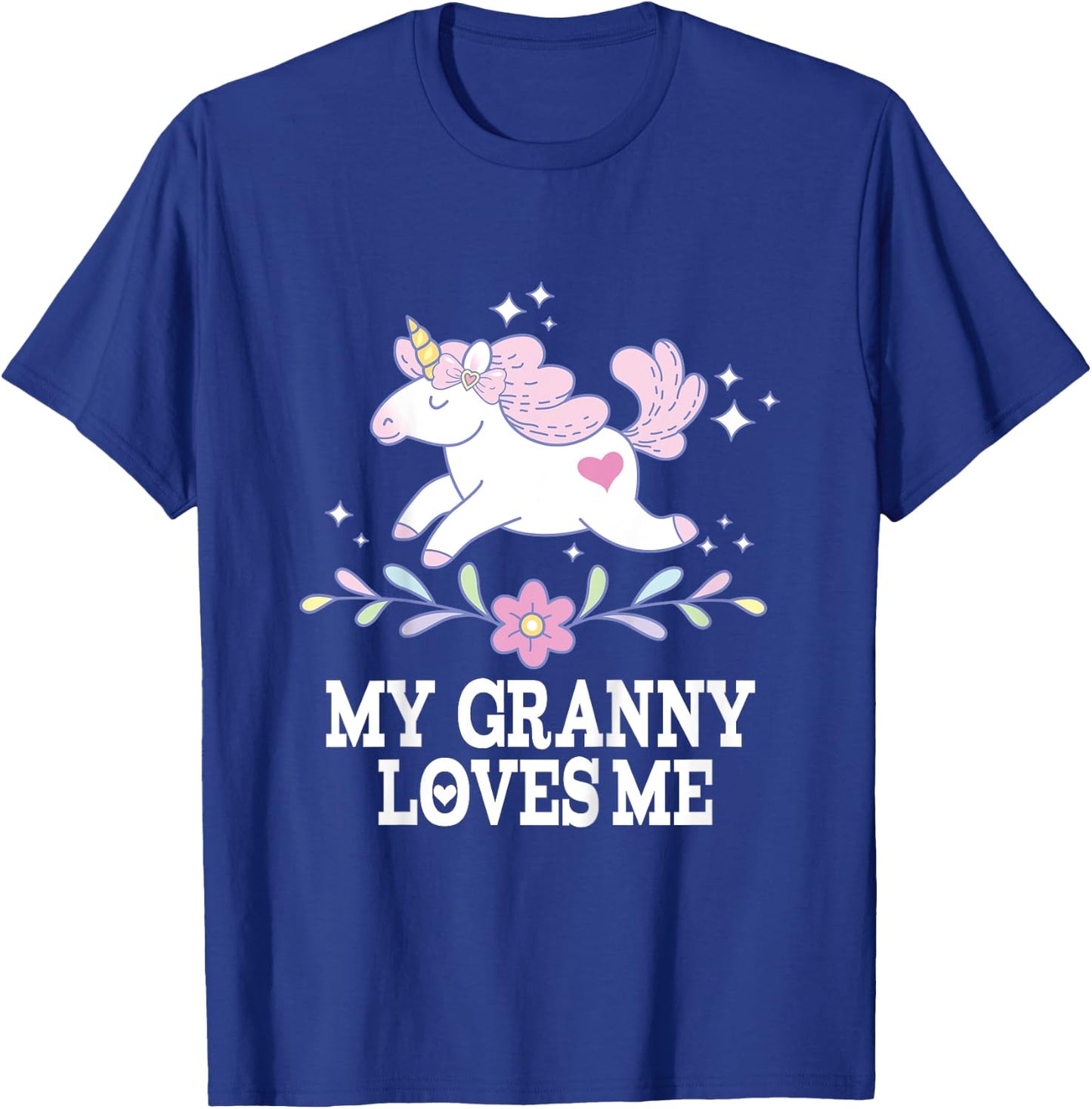 My Granny Loves Me Granddaughter Girl Unicorn T-Shirt - T-Shirt | Royal