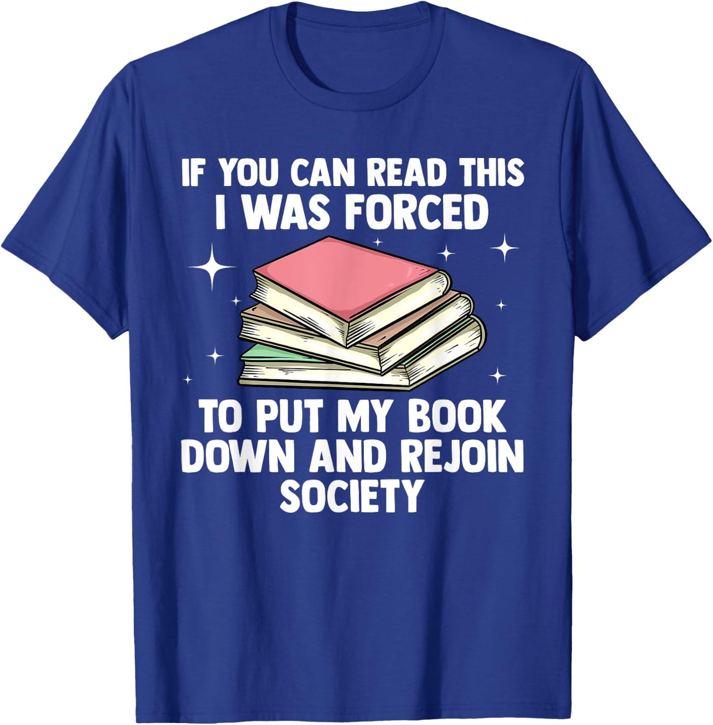 Cool Librarian Art Women Novel Book Nerd Library T-Shirt - T-Shirt | Royal