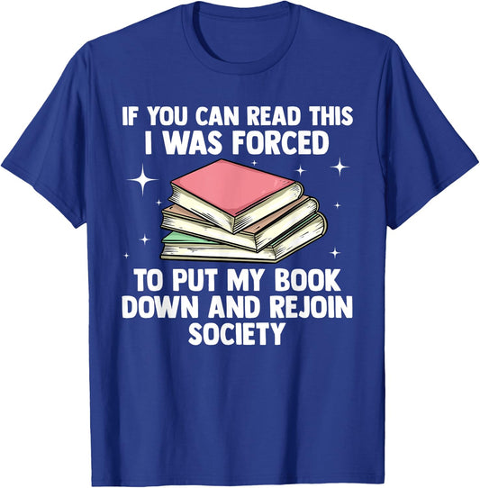 Cool Librarian Art Women Novel Book Nerd Library T-Shirt - T-Shirt | Royal