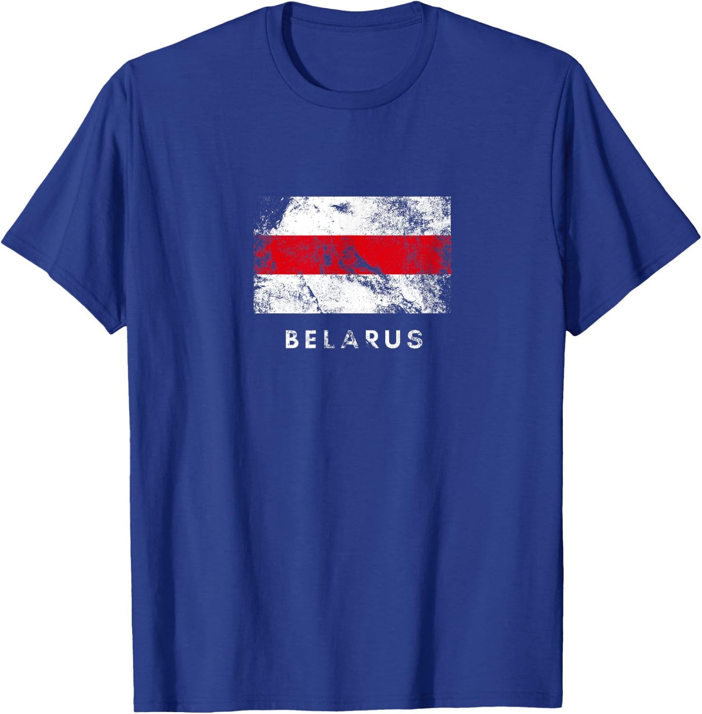 Classic Belarus Flag White Red White Crunge T-Shirt - T-Shirt | Royal
