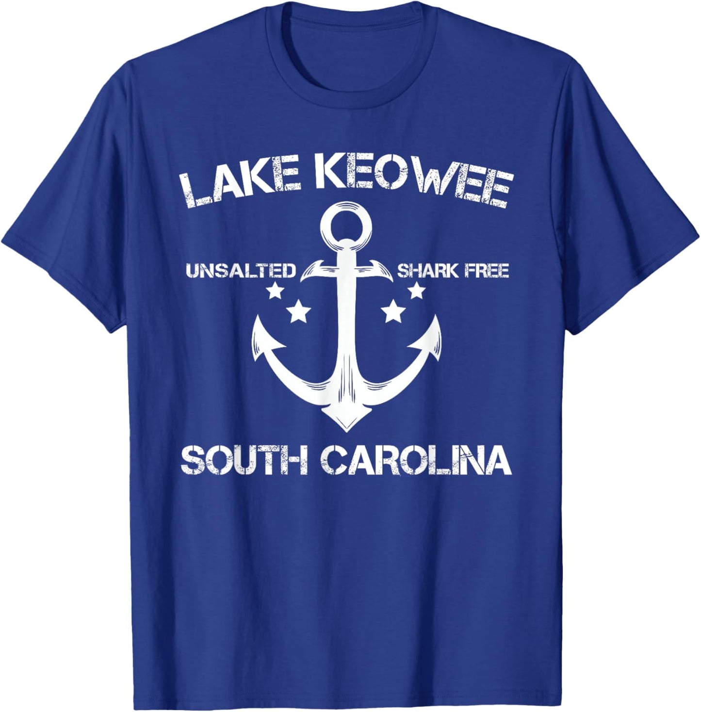 LAKE KEOWEE SOUTH CAROLINA Funny Fishing Camping Summer Gift Women Kids T-Shirt - T-Shirt | Royal