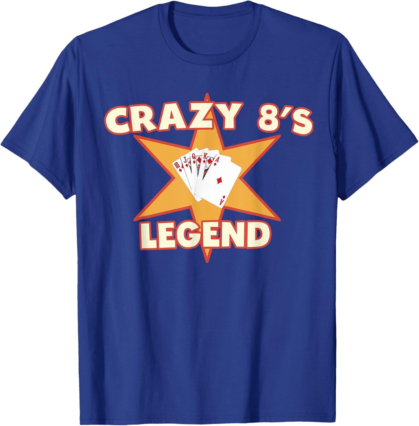 Crazy 8's Legend Card Game T-Shirt - T-Shirt | Royal