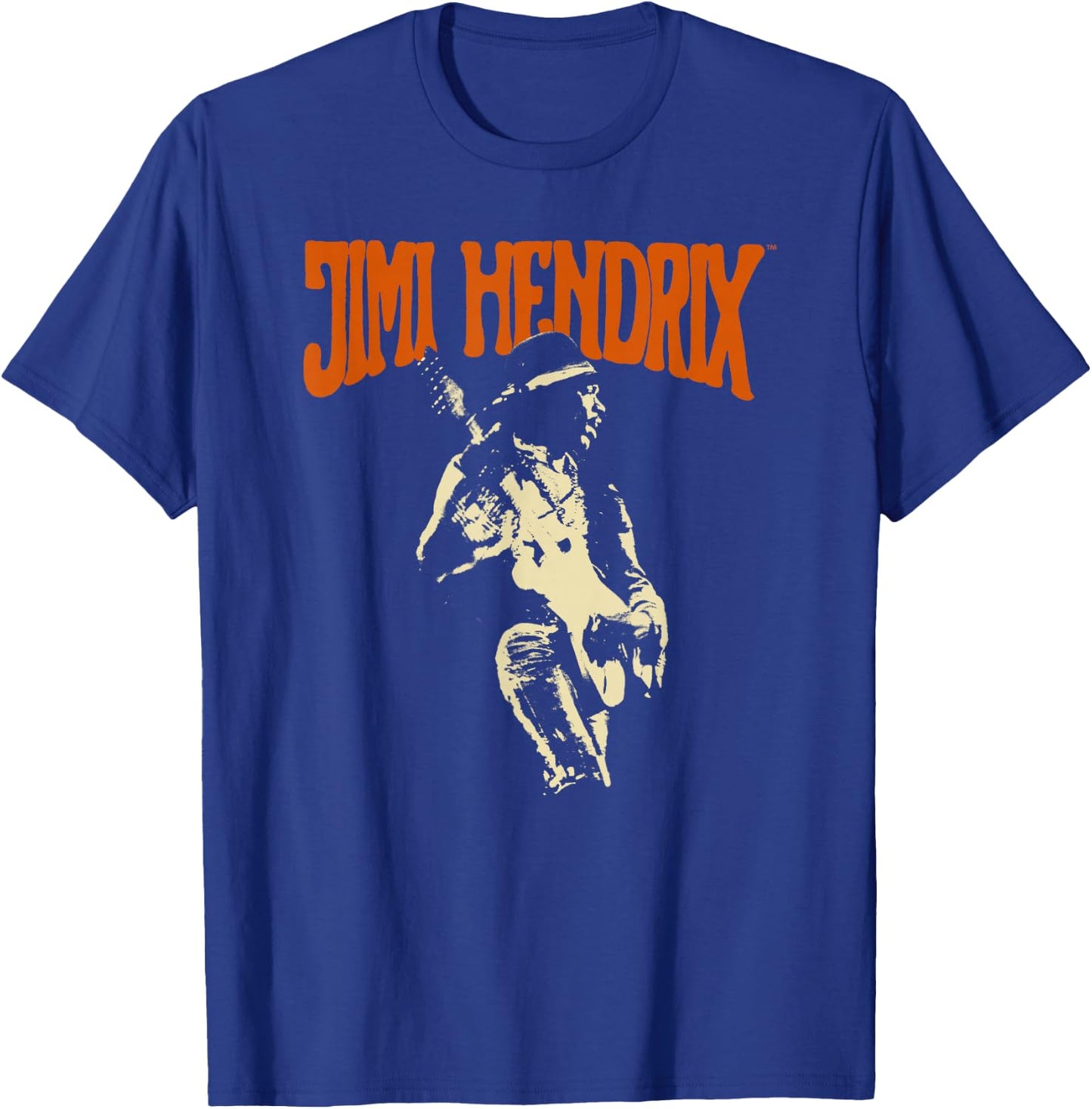 Jimi Hendrix , Men's Black Classic Fit Short Sleeve Cotton , Small T-Shirt - T-Shirt | Royal