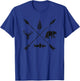 Crossed Arrows PNW Compass Bear Deer Salmon Rustic Outdoors T-Shirt - T-Shirt | Royal