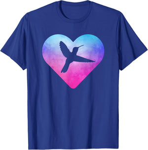Women or Girls Hummingbird Bird T-Shirt - T-Shirt | Royal