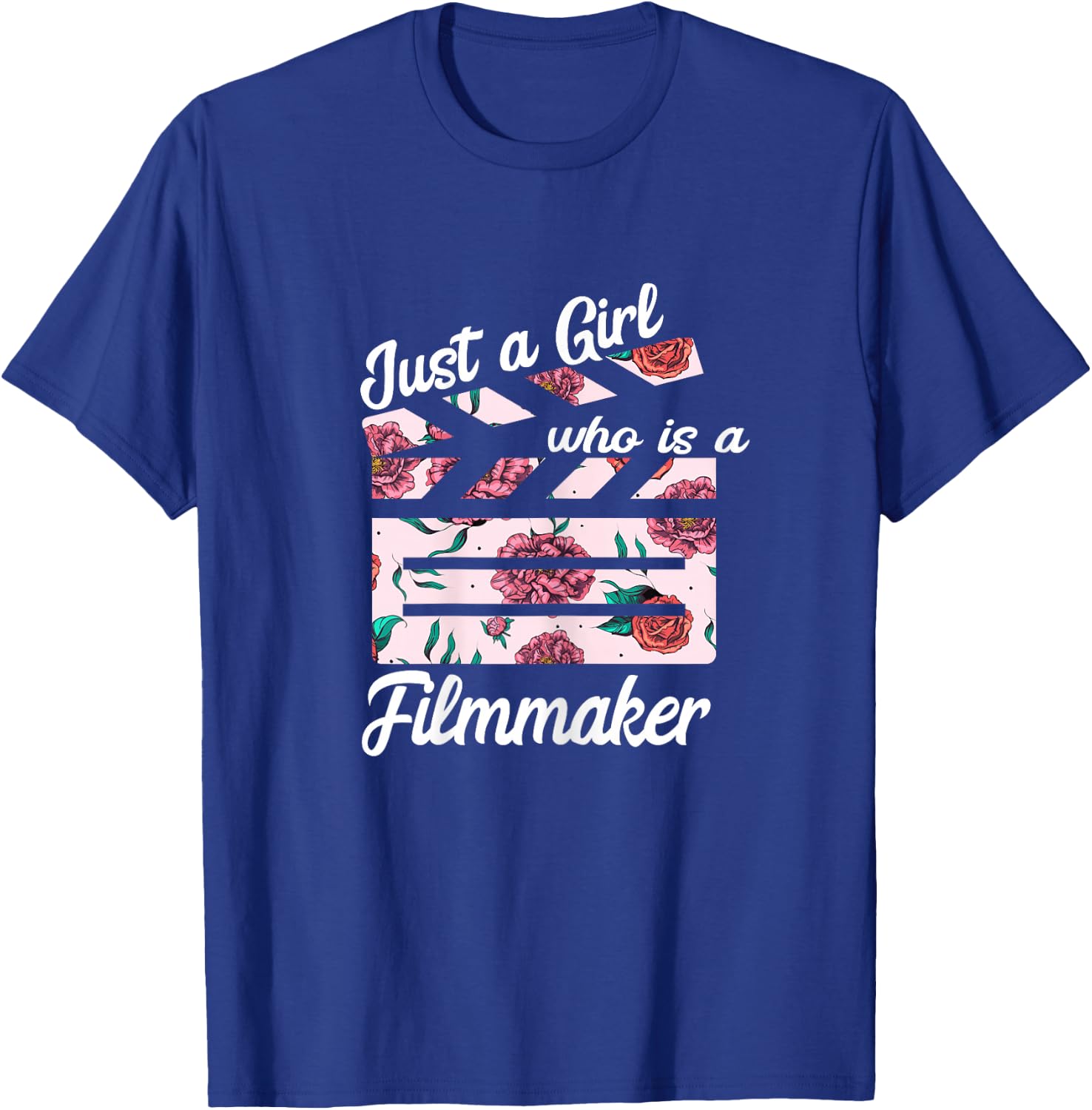Just A Girl Who Is A Filmmaker Film Director Clapboard T-Shirt - T-Shirt | Royal