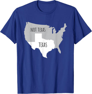 Texas not Texas with America Map Small T-Shirt - T-Shirt | Royal