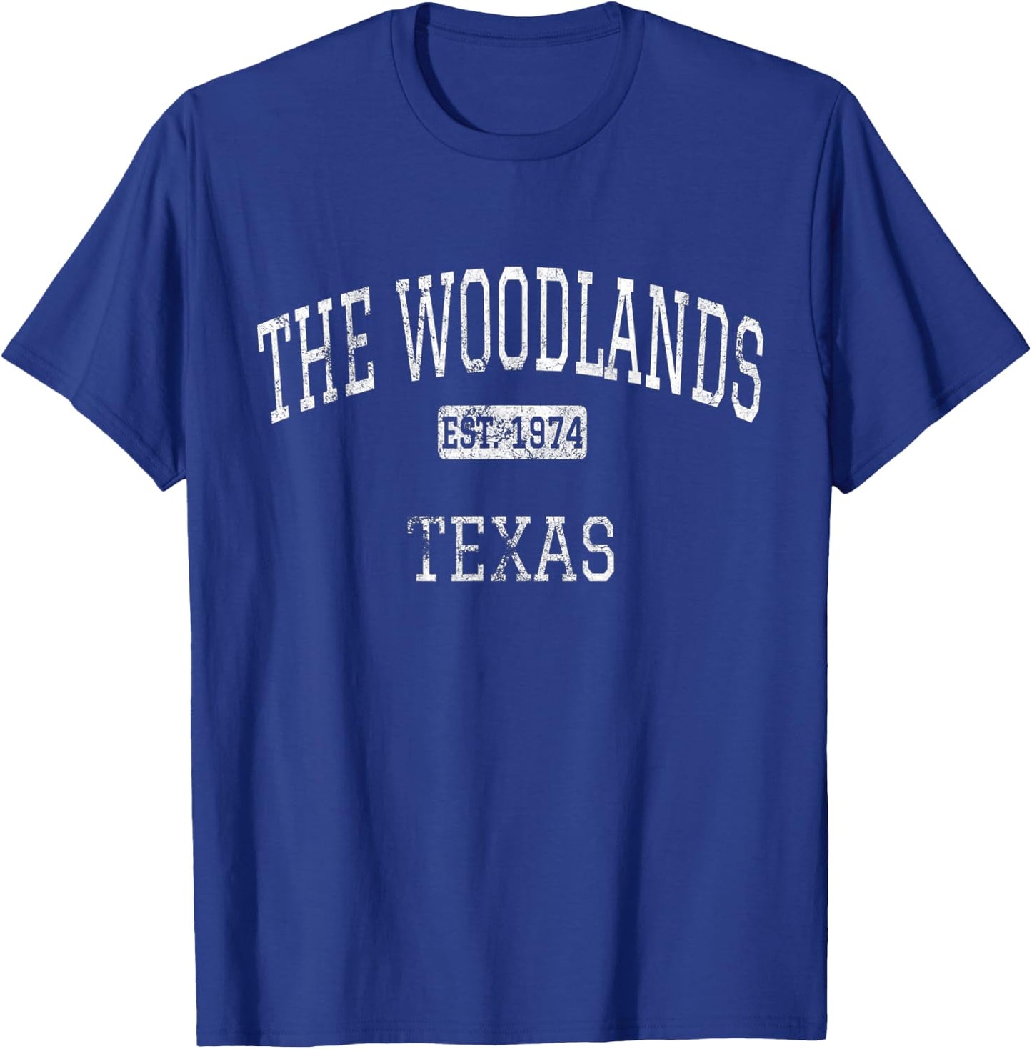 The Woodlands Texas TX Vintage T-Shirt - T-Shirt | Royal