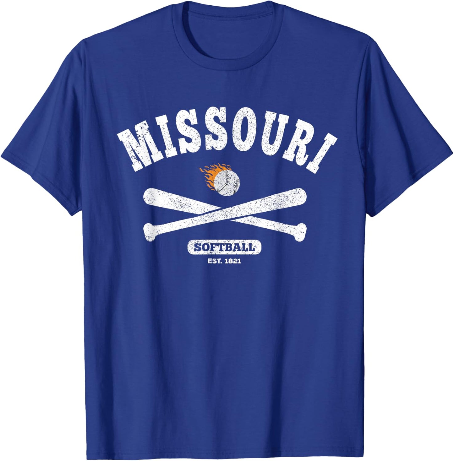 Missouri Softball Classic Retro Style Women T-Shirt - T-Shirt | Royal