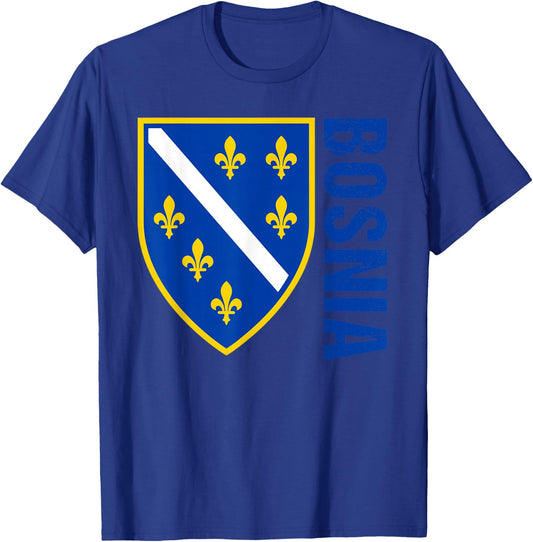 Bosnia Gift Flag Bosnia Vintage Herzegovina Sarajevo T-Shirt - T-Shirt | Royal