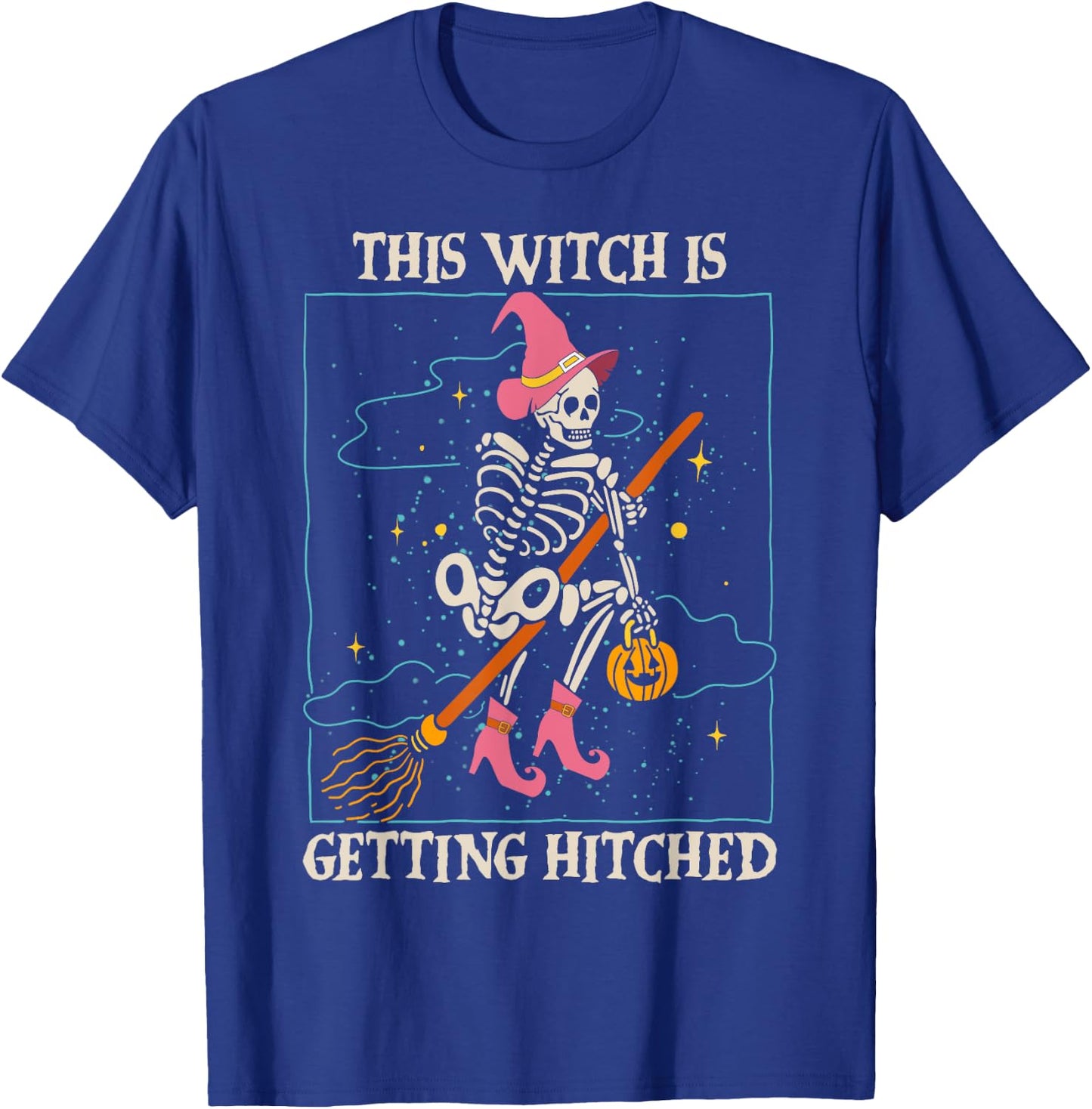 This Witch is Getting Hitched Bachelorette Halloween T-Shirt - T-Shirt | Royal
