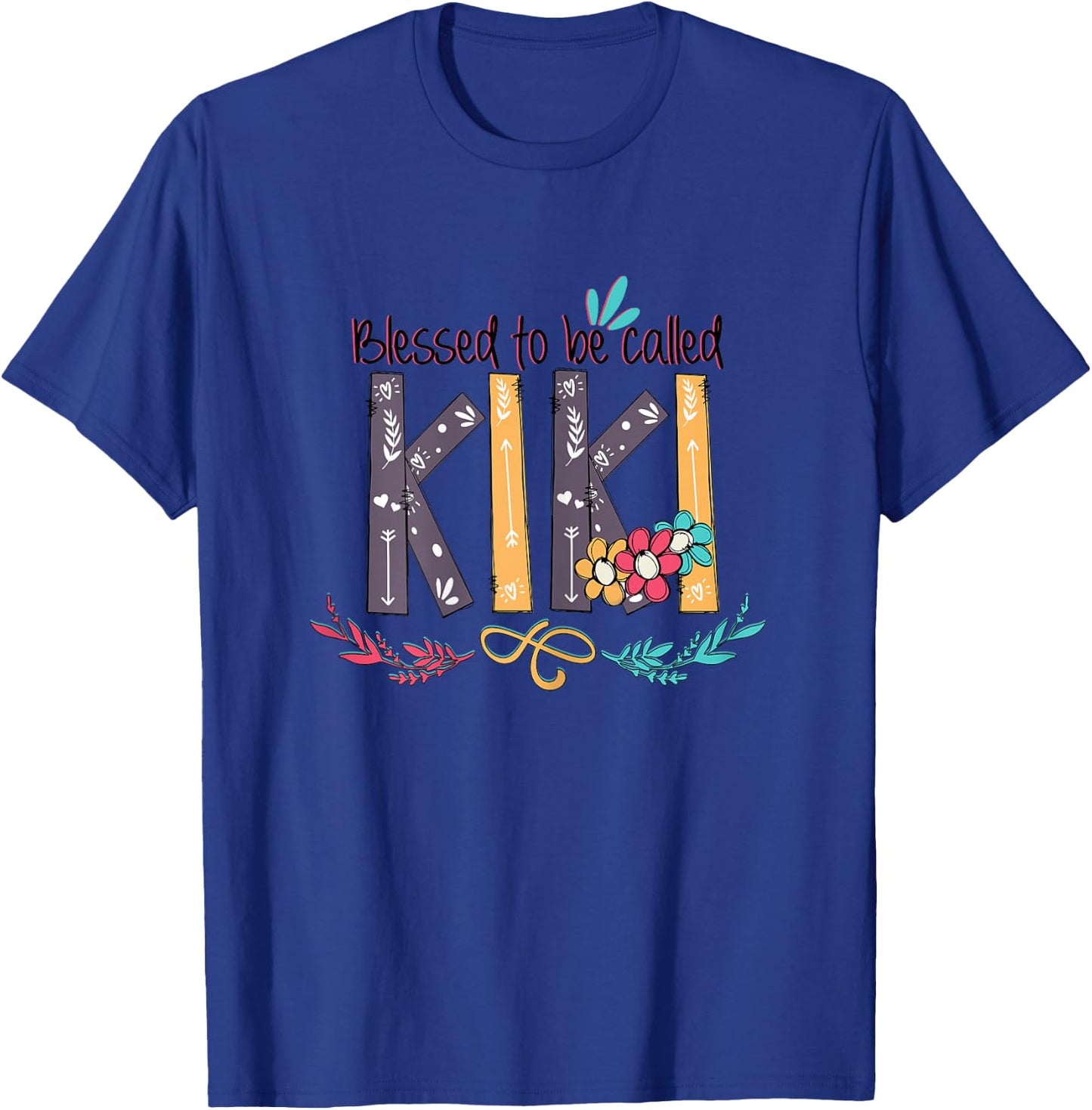 Blessed to be called Kiki Colorful Gifts Grandma T-Shirt - T-Shirt | Royal