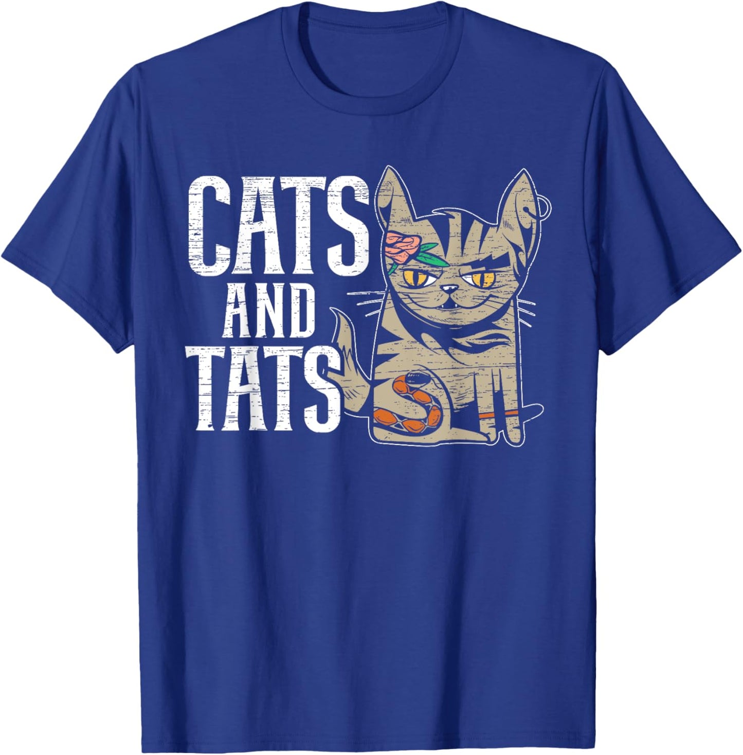 Cats And Tats Inking Tattoo Lover Tattooing Kitty Owner T-Shirt - T-Shirt | Royal