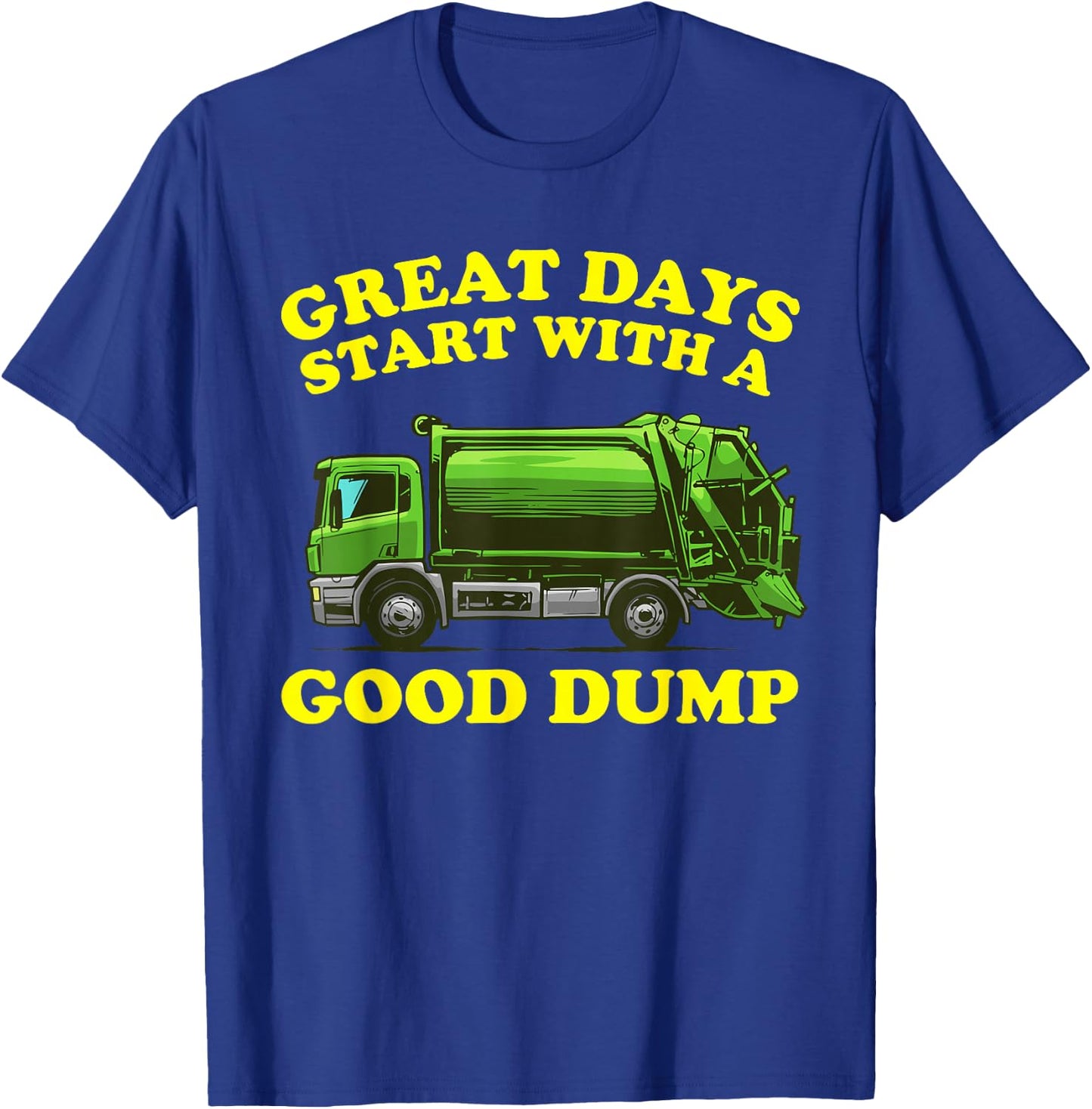 Funny Garbage Truck Design Kids Men Women Dump Trash Trucks T-Shirt - T-Shirt | Royal