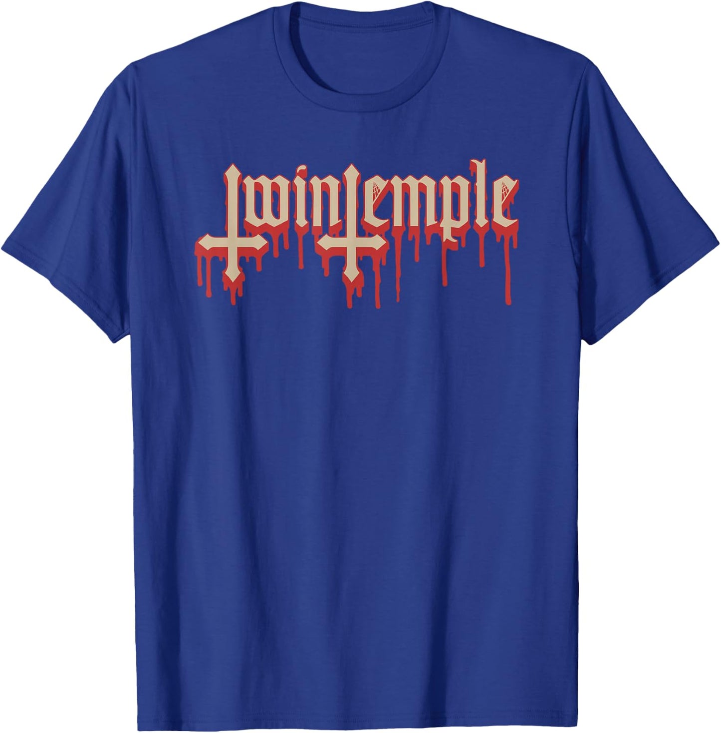 Twin Temple Drip Logo T-Shirt - T-Shirt | Royal