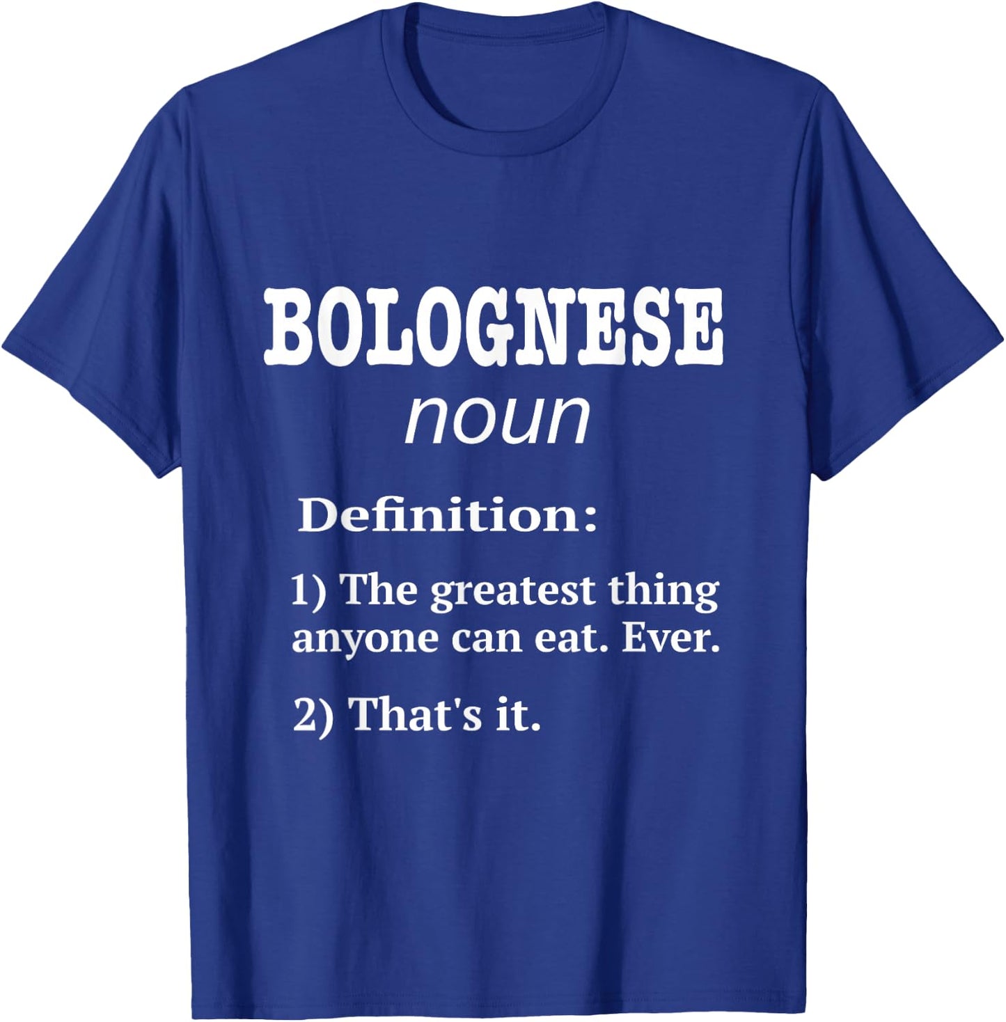 Retro Bolognese Design. Funny Bolognese Fan Fake Definition T-Shirt - T-Shirt | Royal