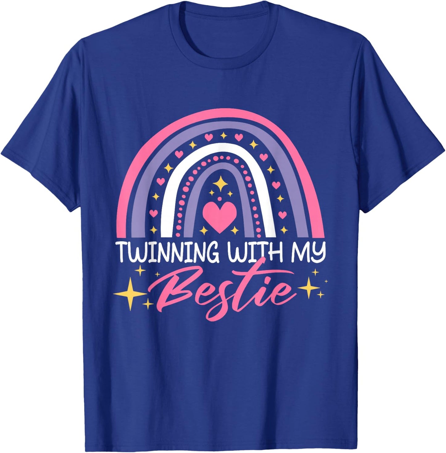 Matching Twin Spirit Week Twinning With My Bestie Rainbow T-Shirt - T-Shirt | Royal