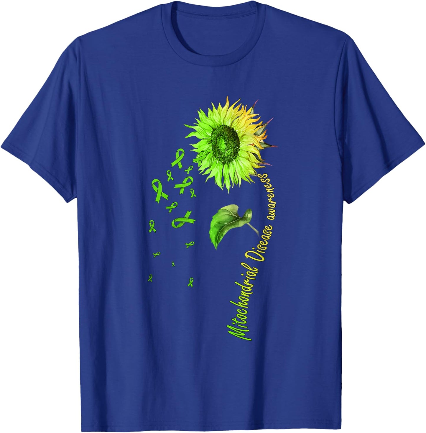 Mitochondrial Disease Awareness Sunflower T-Shirt - T-Shirt | Royal