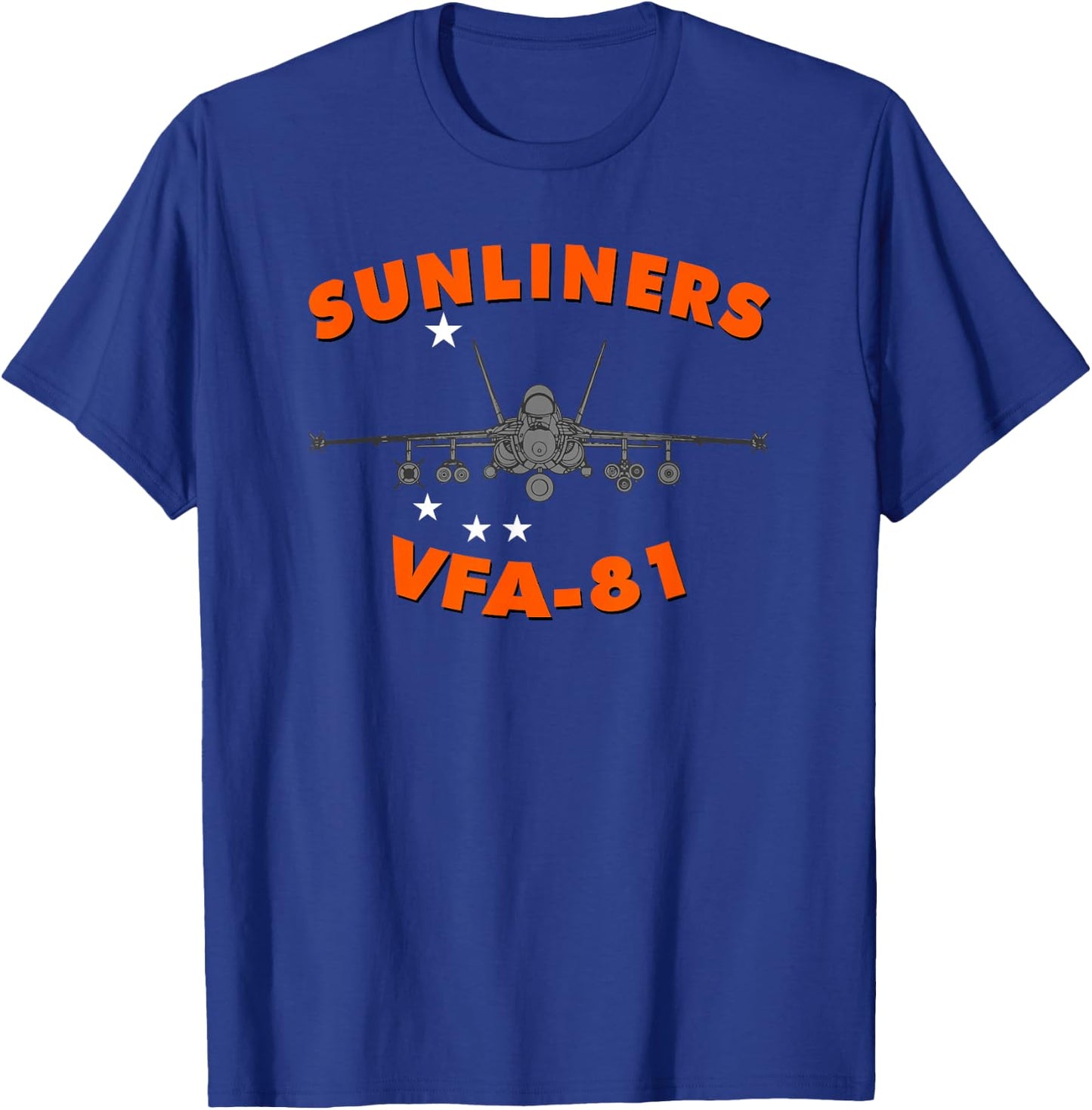 VFA-81 Sunliners Strike Fighter Squadron F-18 T-Shirt - T-Shirt | Royal