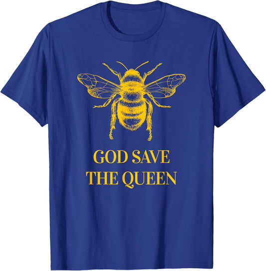 God Save The Queen Environmental Beekeeper Bees Apiculture T-Shirt - T-Shirt | Royal