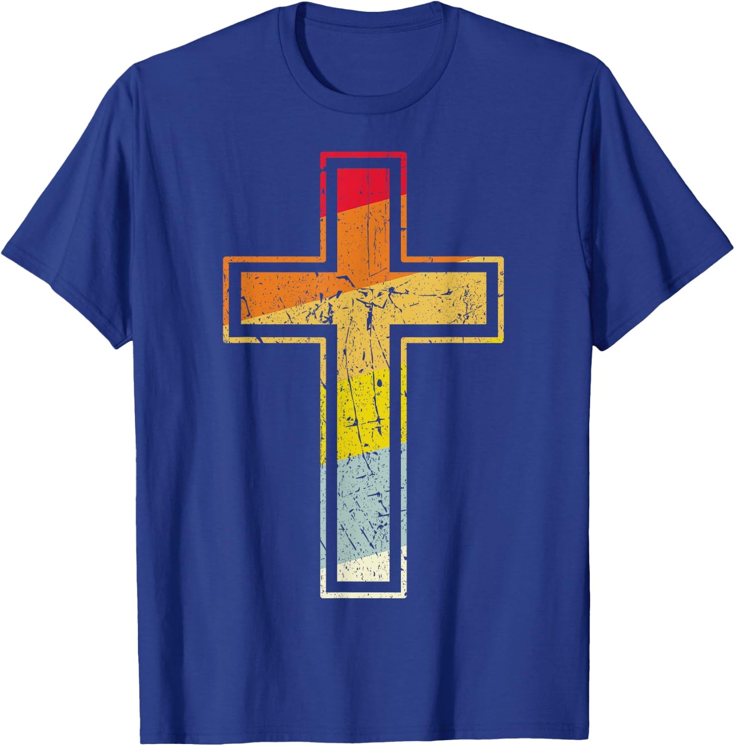 Retro cross vintage Jesus cross Gift T-Shirt - T-Shirt | Royal
