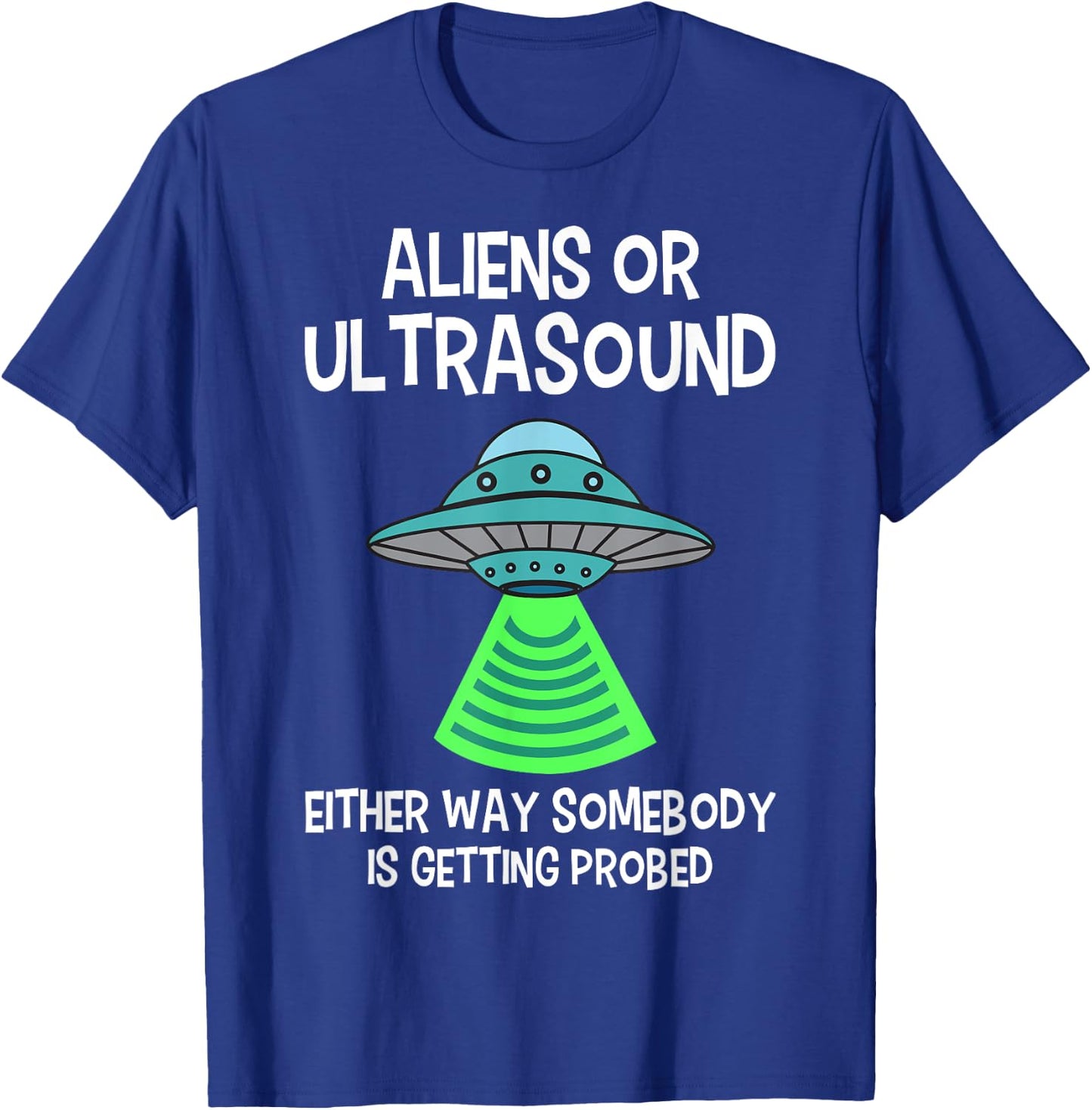 Ultrasound Tech Alien Apparel -Adults Black Small Classic Fit Short Sleeve Medical Ultrasound Themed Shirts T-Shirt - T-Shirt | Royal