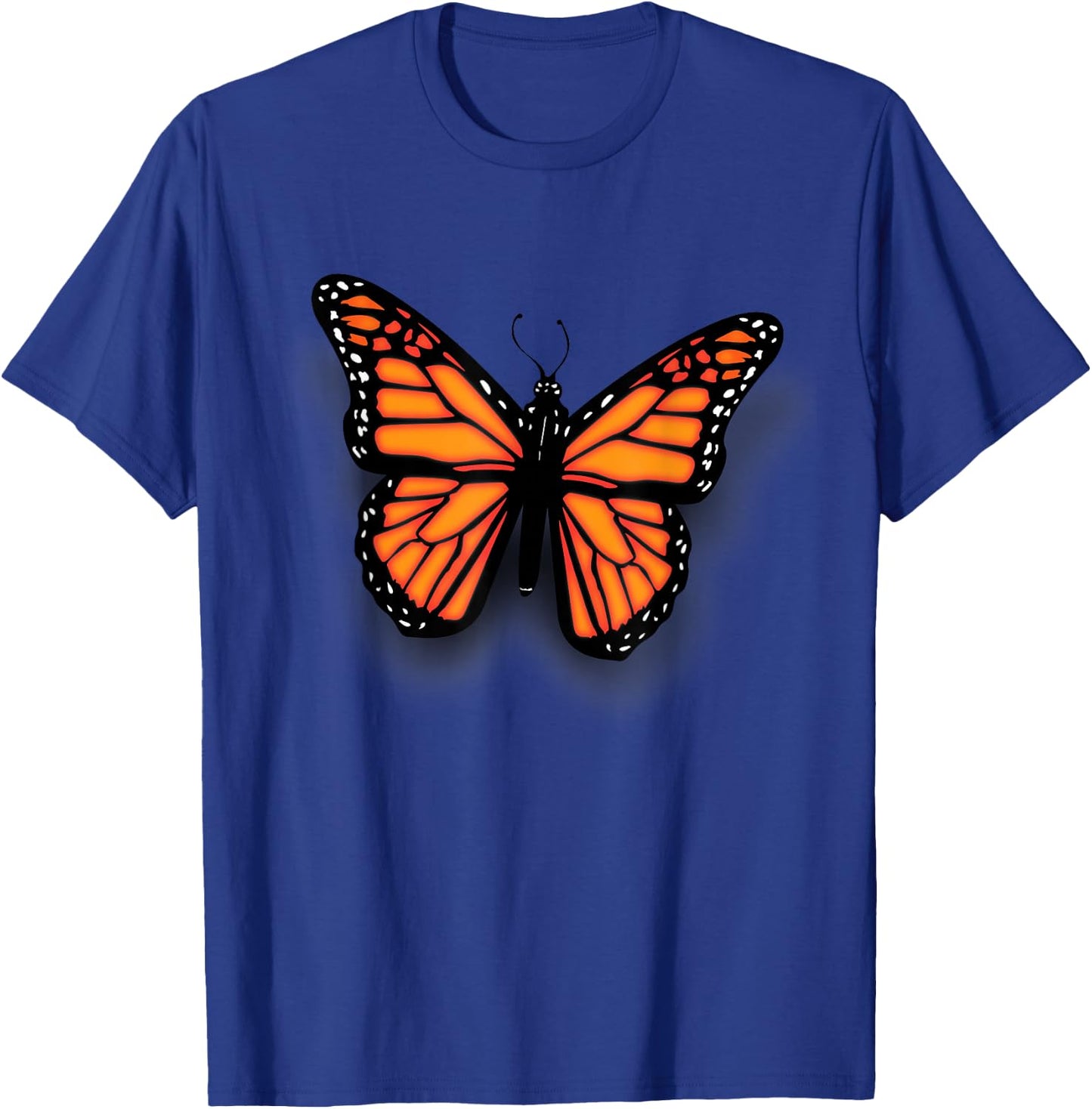 Monarch milkweed butterfly realistic with shadow- entomology T-Shirt - T-Shirt | Royal