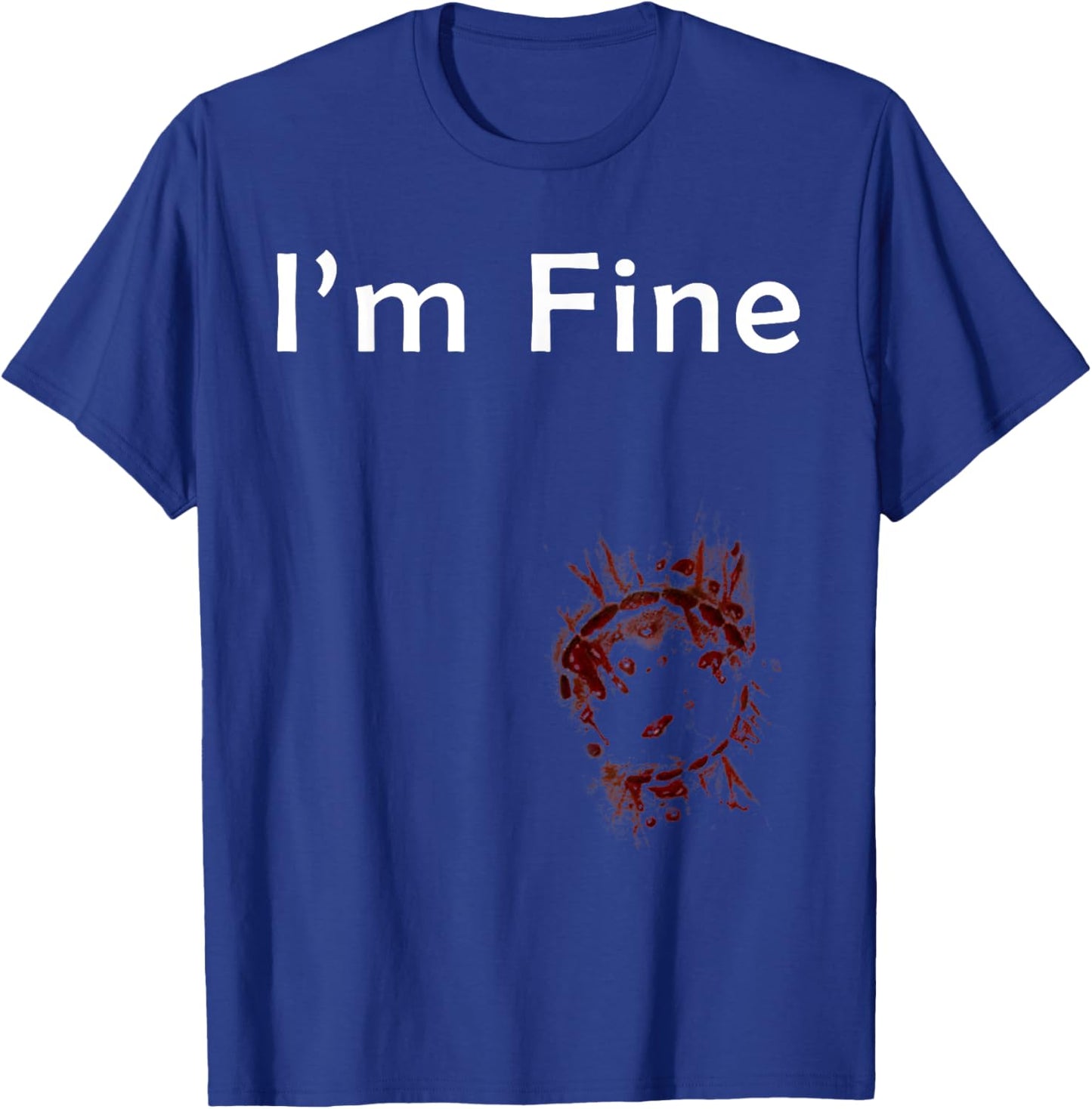 I'm Fine zombie bite T-Shirt - T-Shirt | Royal