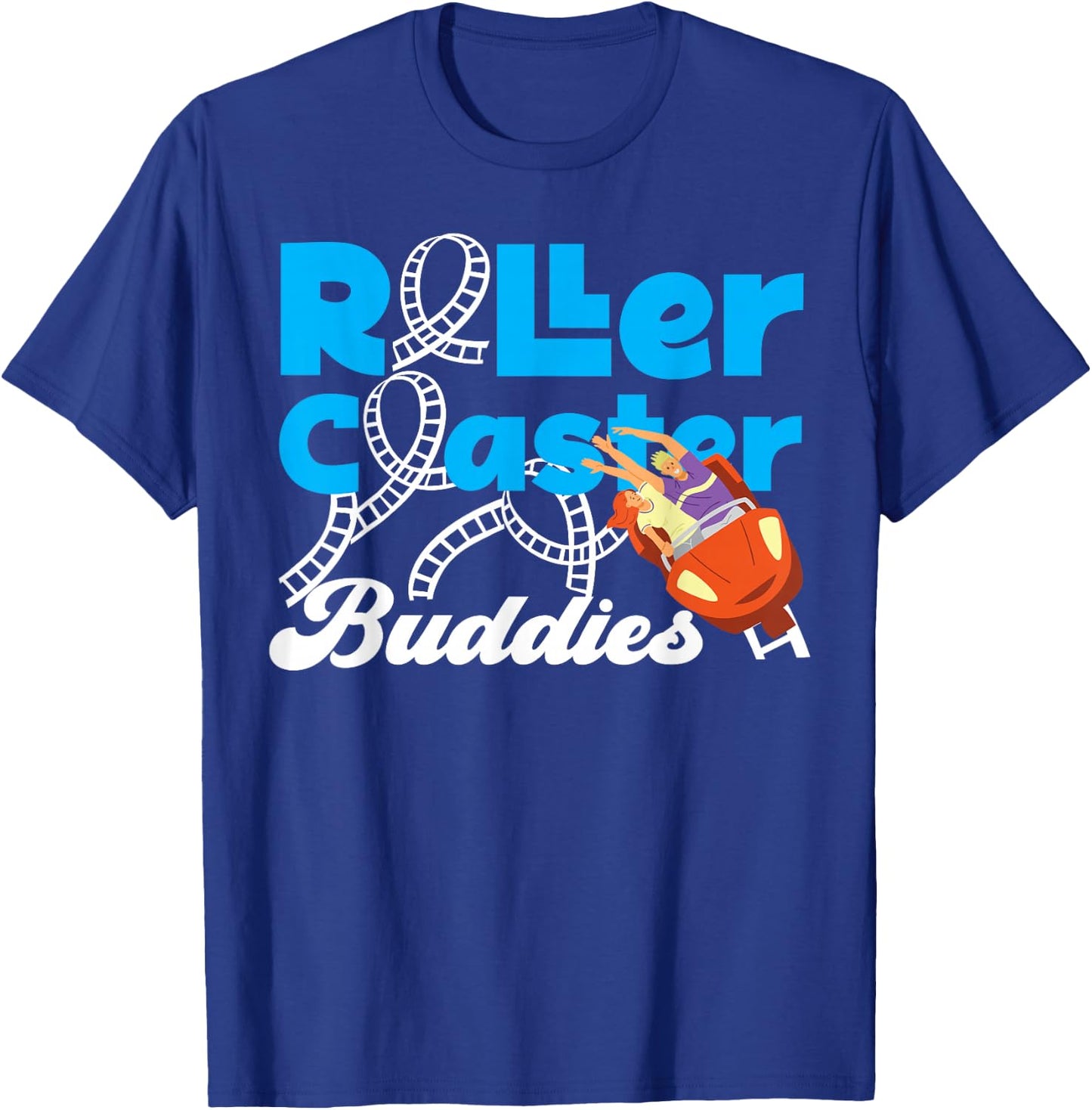 Roller Coaster Friends Besties Roller Coaster Buddies T-Shirt - T-Shirt | Royal
