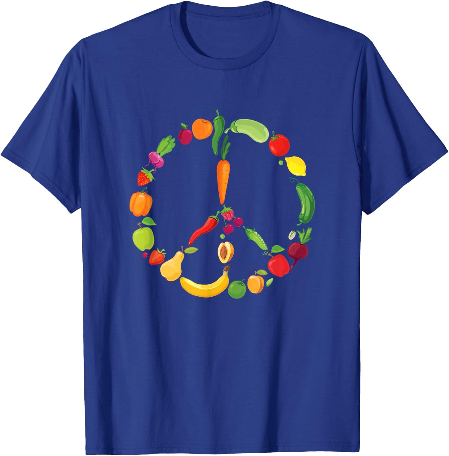 Vegetables Fruits Vegan Kale Salad Veganism Vegan T-Shirt - T-Shirt | Royal
