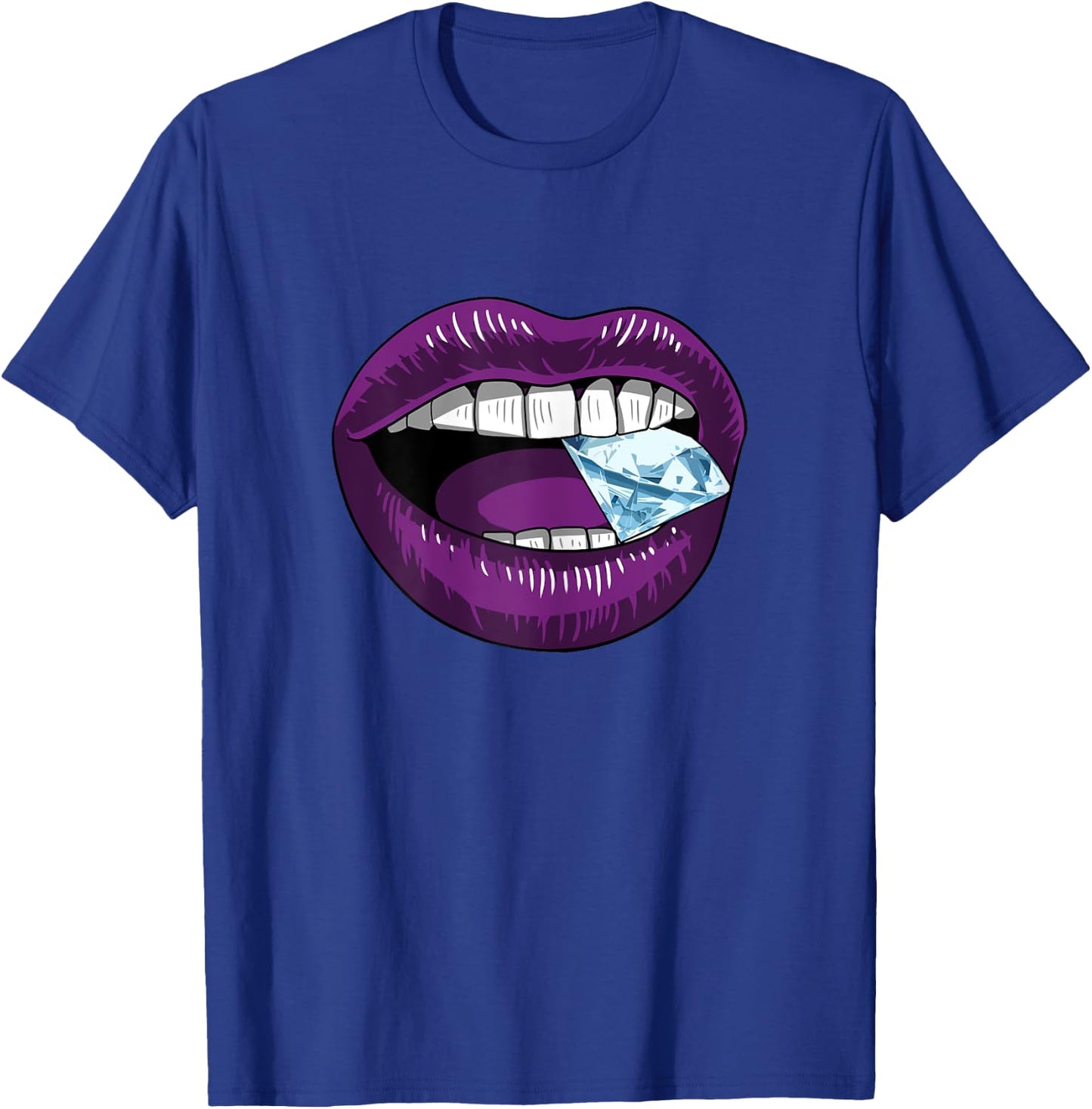 Violet Magenta Jewel Lips Girl Babe Mouth Sexy Gem Lady Gift T-Shirt - T-Shirt | Royal