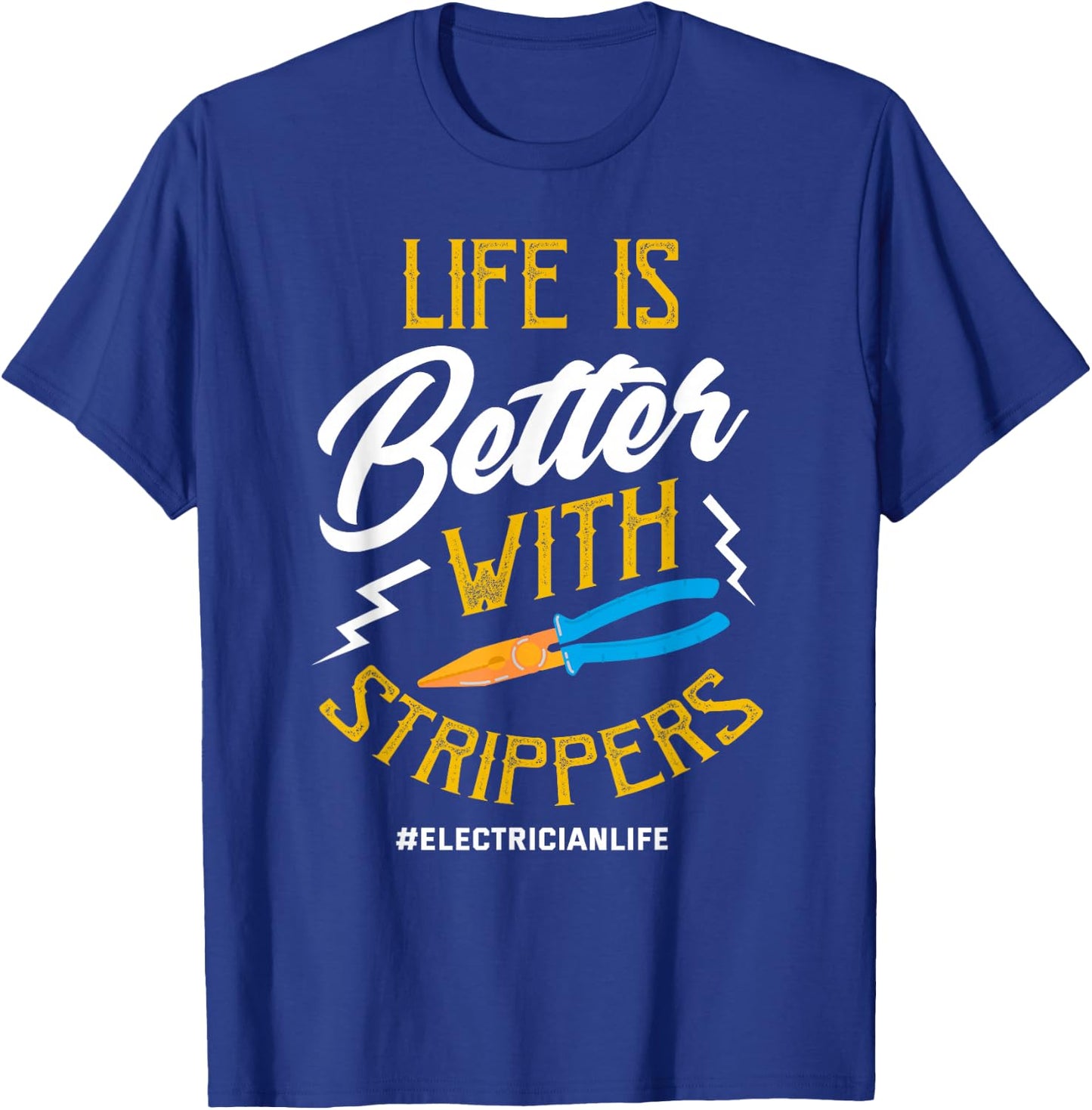 Electrician Shirt Electrician Life Joke Electrician Gift T-Shirt - T-Shirt | Royal