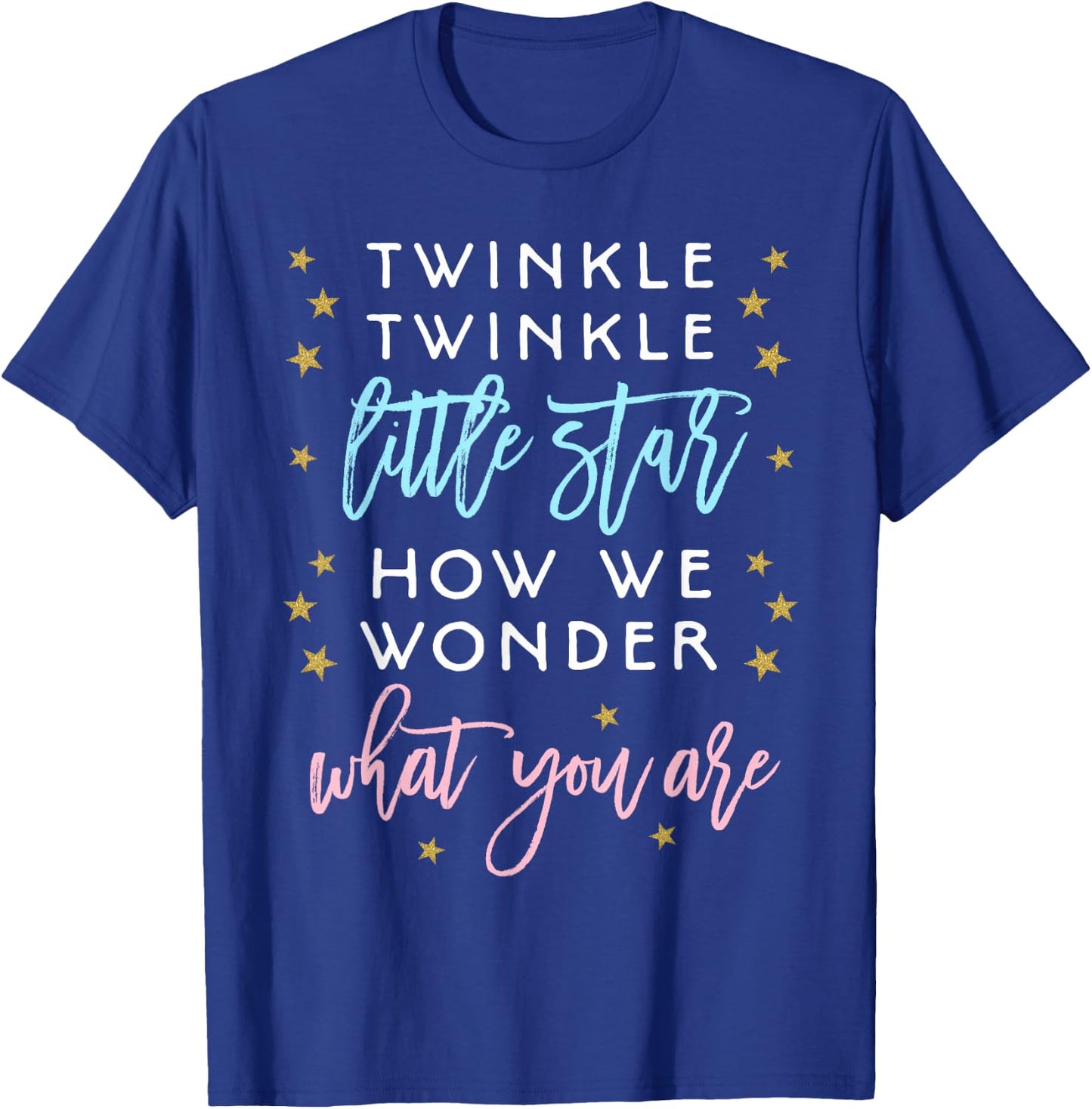 Twinkle Little Star Gender Reveal Shirt Baby Shower Gift T-Shirt - T-Shirt | Royal