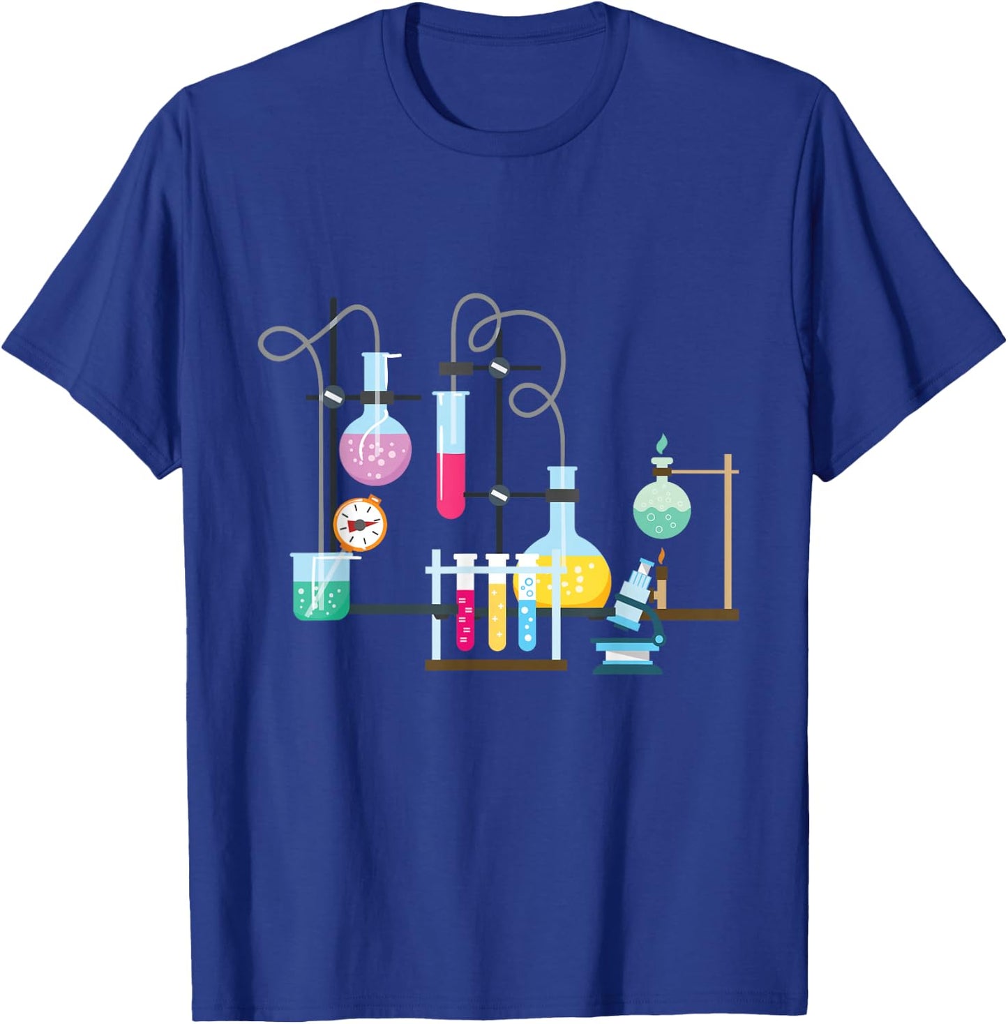 Test Tube Chemistry Laboratory Funny Gift T-Shirt - T-Shirt | Royal
