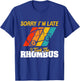 Sorry I'm Late I Took The Rhombus Funny School Math Teacher T-Shirt - T-Shirt | Royal