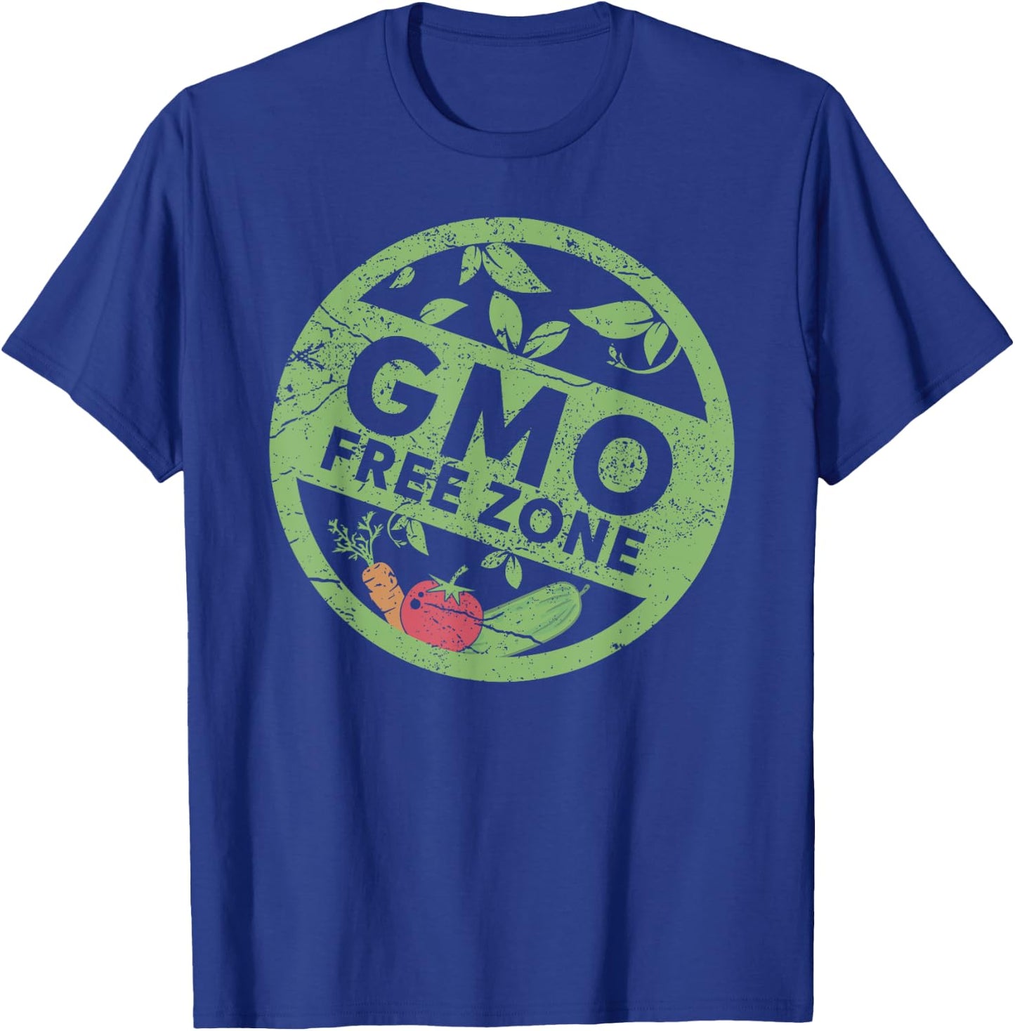 GMO FREE ZONE | Healthy Organic Living Supporter T-Shirt - T-Shirt | Royal