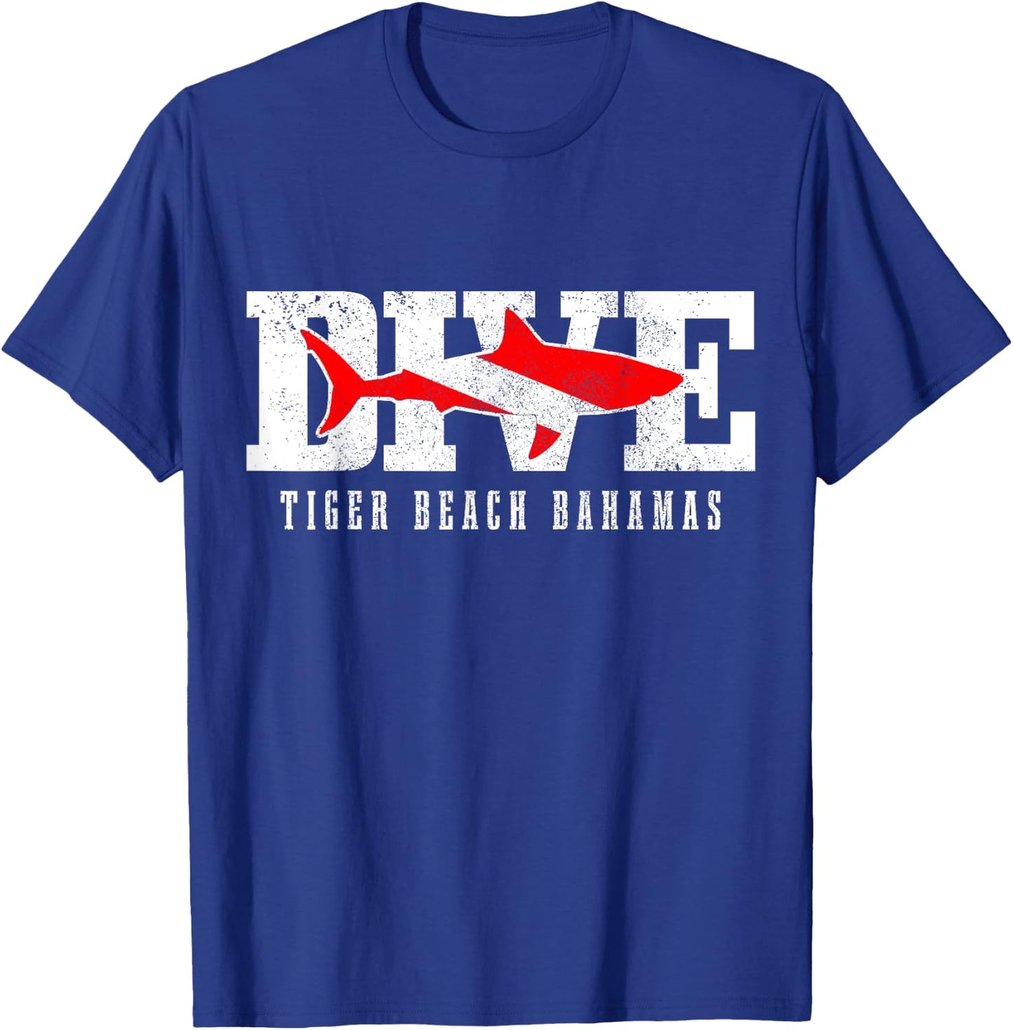 Tiger Beach Bahamas Shark Diving Scuba Diver Men Women T-Shirt - T-Shirt | Royal