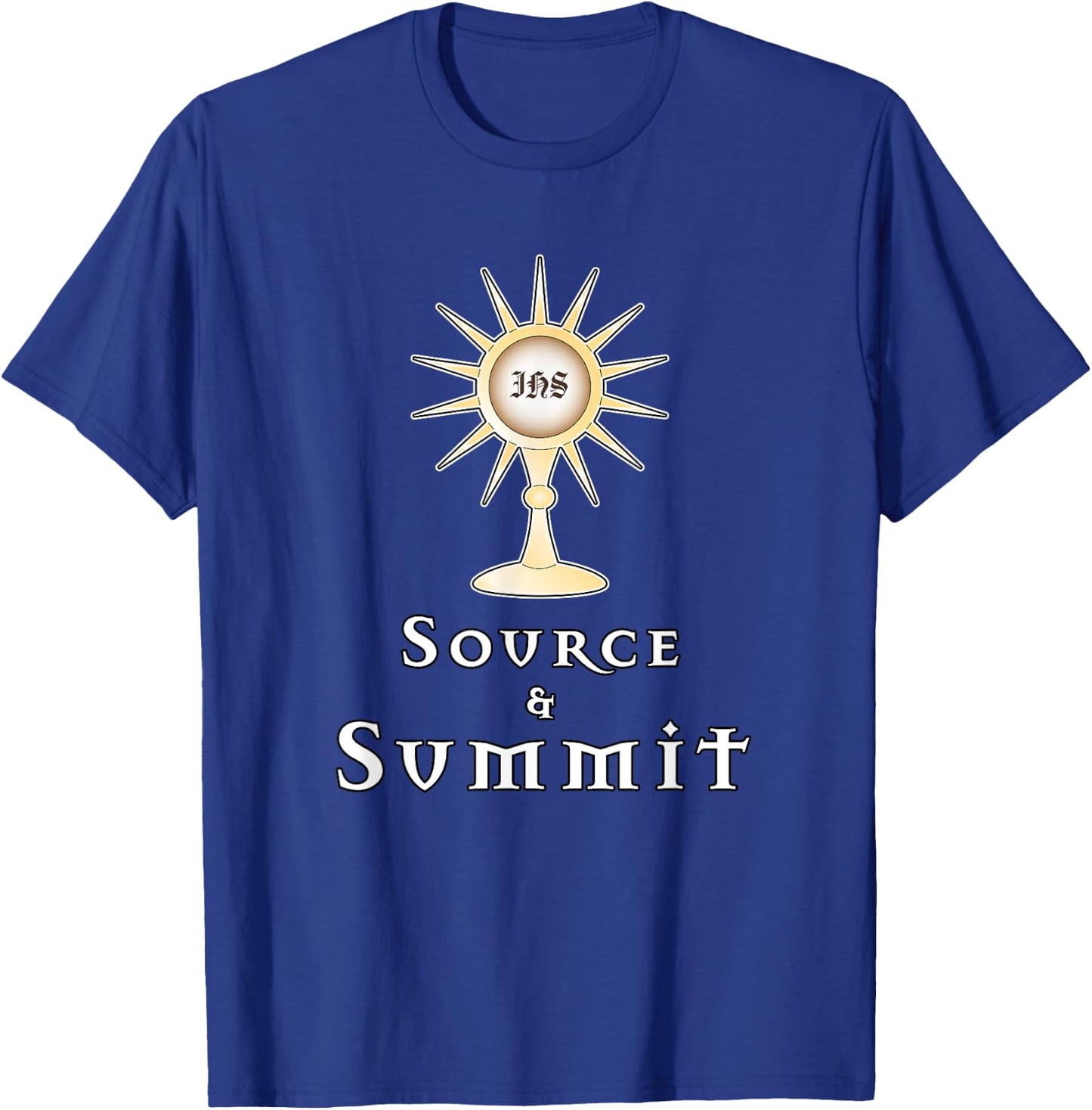 Source and Summit: Holy Eucharist T-Shirt - T-Shirt | Royal