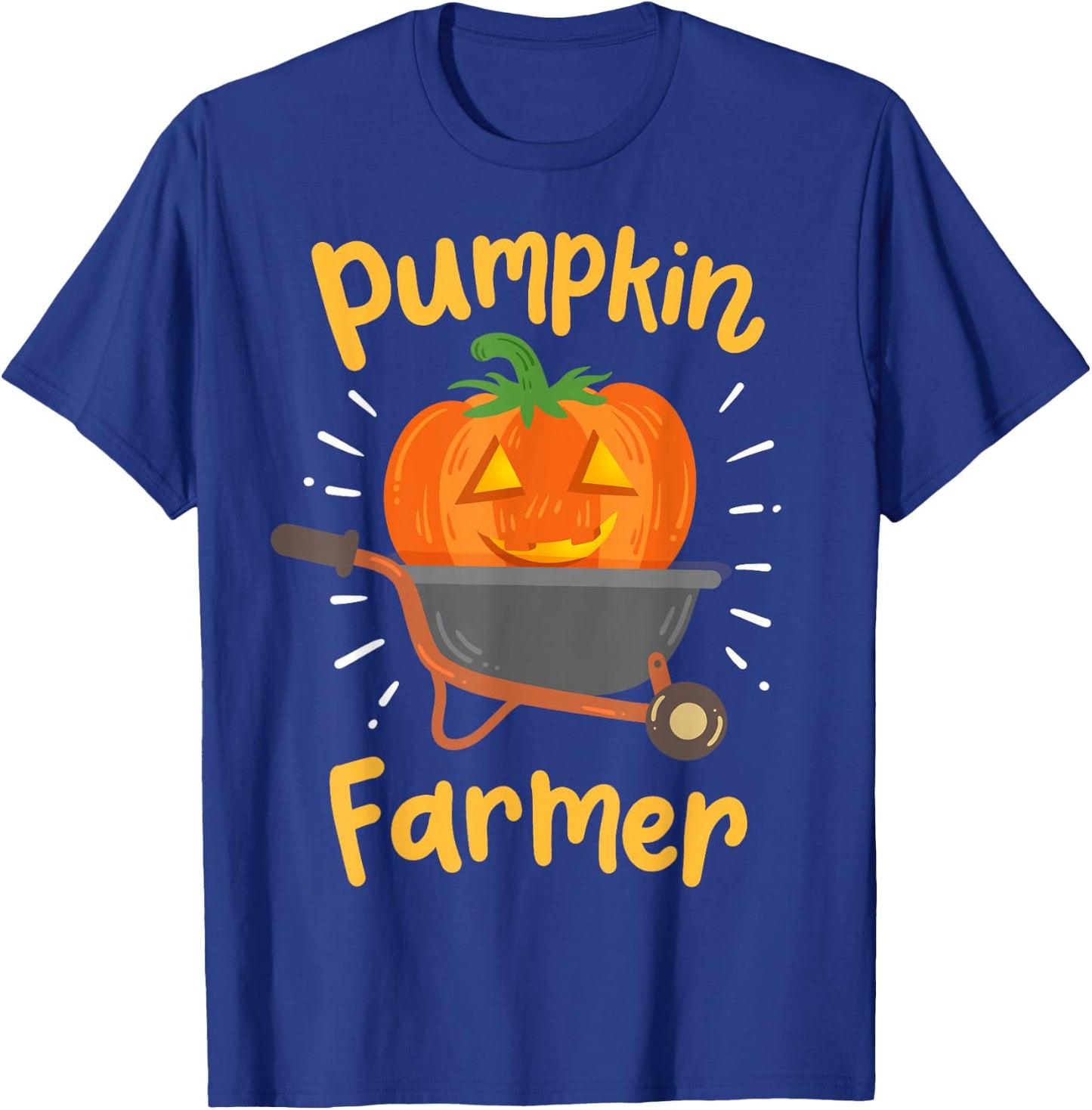 Halloween Pumpkin Farmer T-Shirt - T-Shirt | Royal